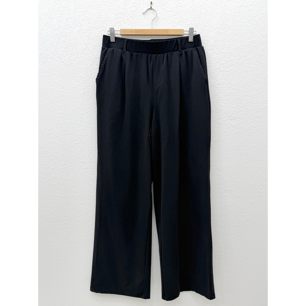 Yogalicious Lux Daily Charm Pant Black Wide Leg High Rise Stretch Trouser Medium